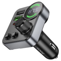 Hoco E86 Dual Port (PD30W+QC3.0) Car Charger With BT FM Transmitter